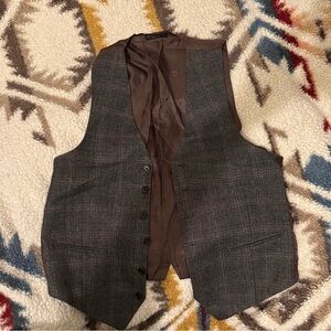 John Varvatos Charcoal and Chocolate Vest